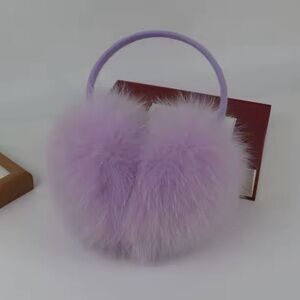 New Winter Real Fox Fur Earmuffs for Women Natural Fox Fur Scarves Dual use Genu